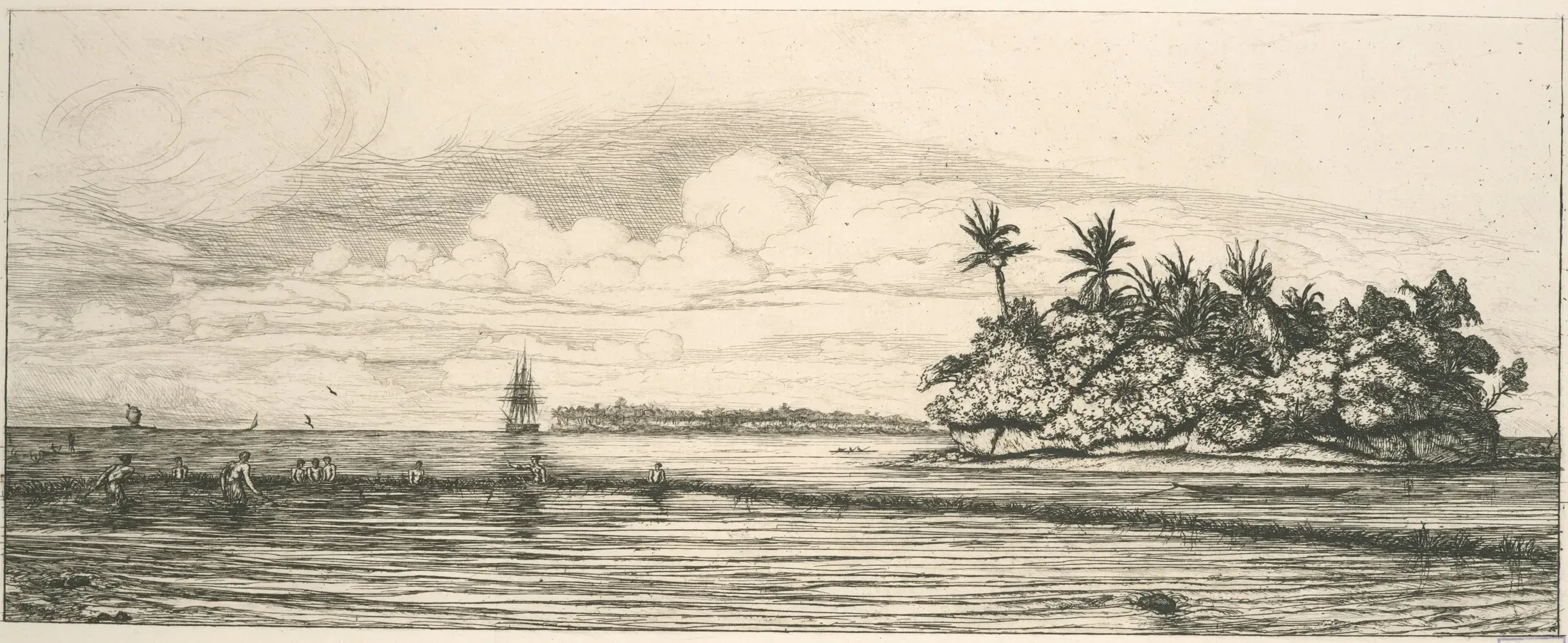 Palm Fishing at Wallis, 1863